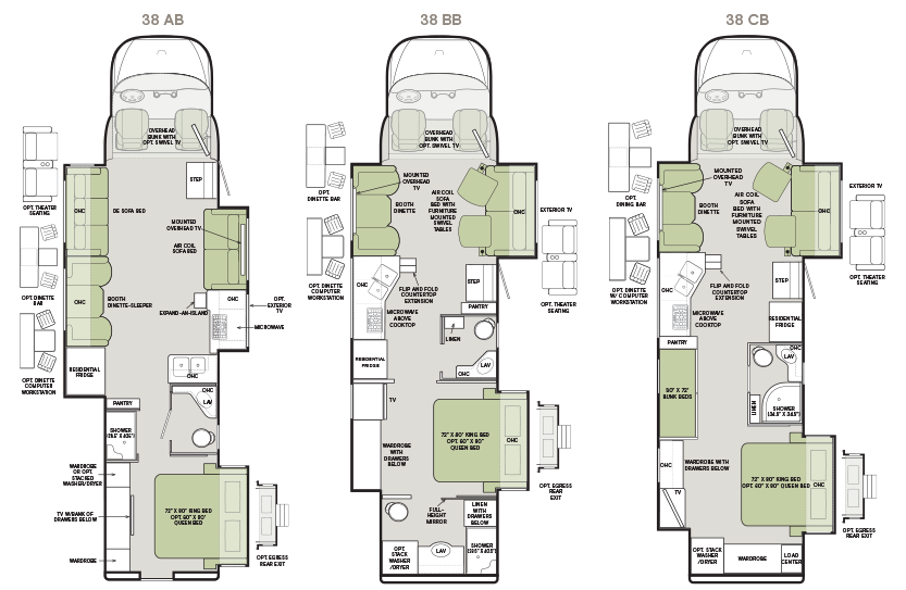 2025 Allegro Bay Floorplans