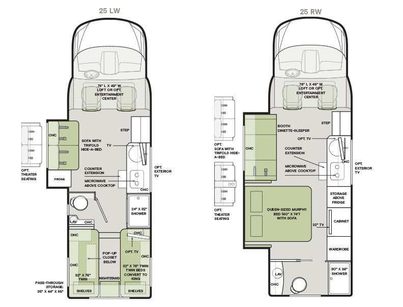 2025 Wayfarer Floorplans