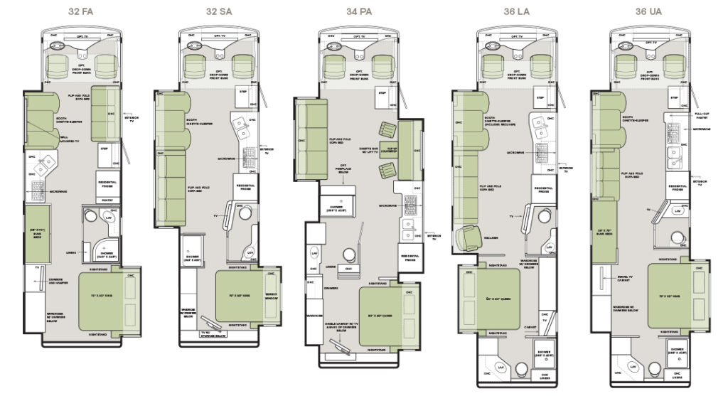 2025 TIFFIN OPEN ROAD FLOORPLANS